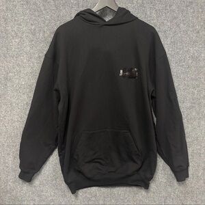 Balenciaga Coke tape embroidered logo hoodie hoodie black M